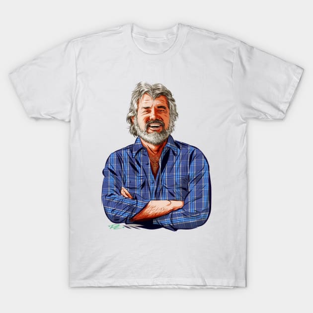 Kenny Rogers - An illustration by Paul Cemmick T-Shirt by PLAYDIGITAL2020